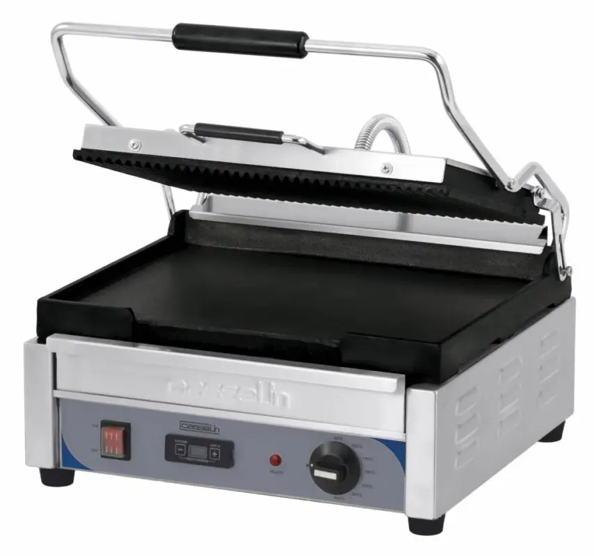 Korting Casselin Panini Grill Gegroefde-Glad | Met Timer