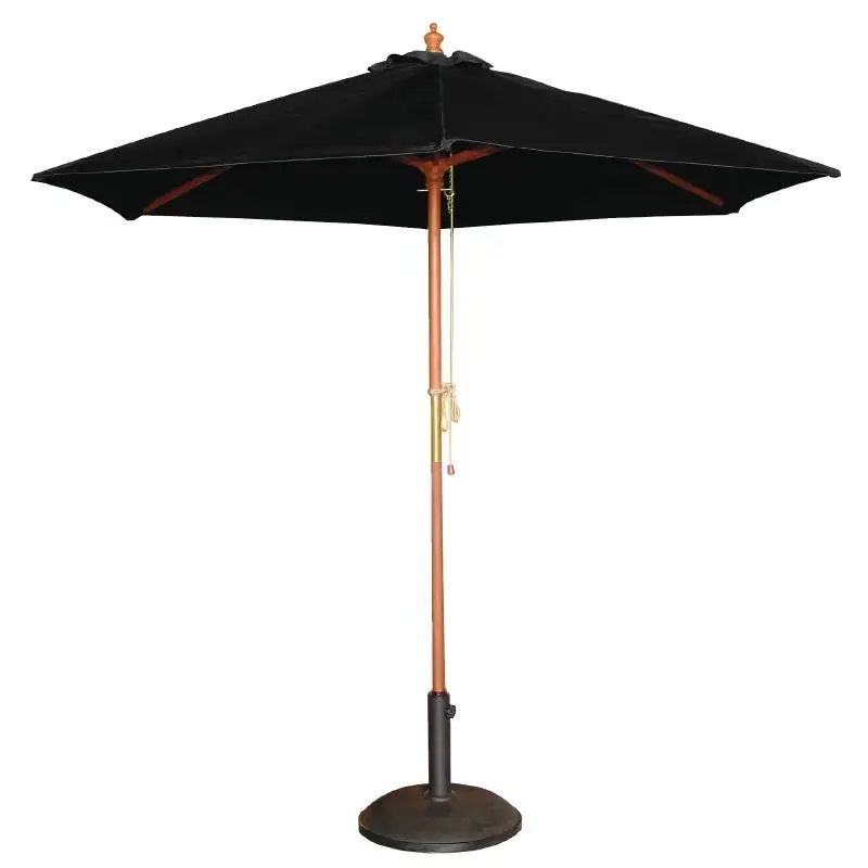 Finale Uitverkoop HorecaTraders Parasol Zwart Rond 3 meter Ø