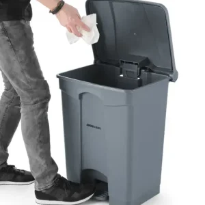 HorecaTraders Kunststof Pedaalemmer | grijs | 68 liter | 2 formaten Speciale Aanbieding