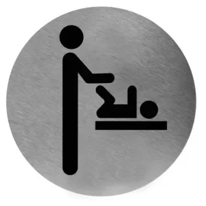Lage Kosten HorecaTraders Pictogram Rond | Luierverschoning | RVS