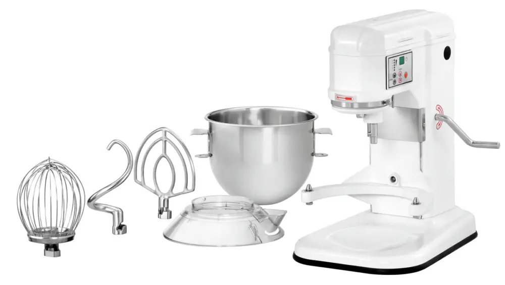 Express Levering HorecaTraders Planetaire mixer 1,2kg | 7L | RVS/Wit