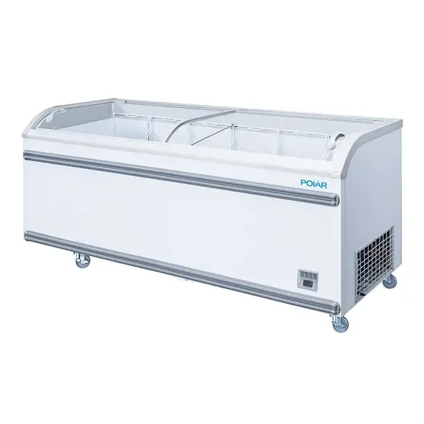 HorecaTraders G-Serie Supermarkt Display Vriezer | Glasdeur | 700L | 78(h) x 200,4(b) x 75,8(d)cm Merkproduct