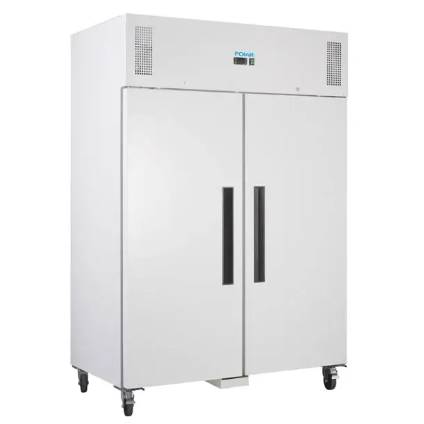 Hoge Kwaliteit HorecaTraders Staande Vrieskast met Dubbele deur | 1152L | Wit
