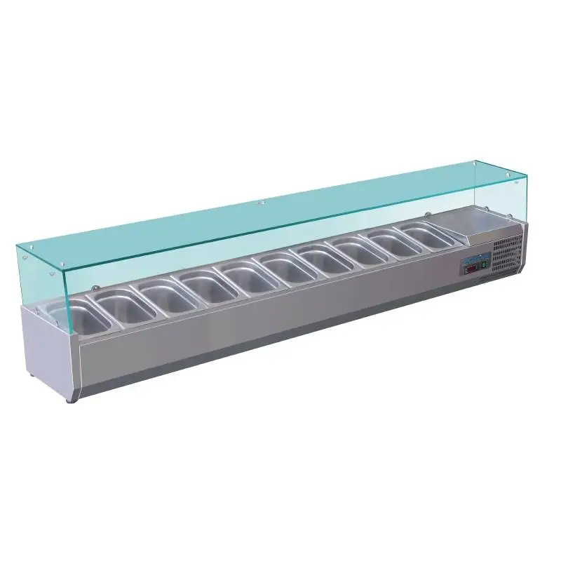 Polar Opzetkoelvitrine | 10 x GN 1/4 Laatste Kans