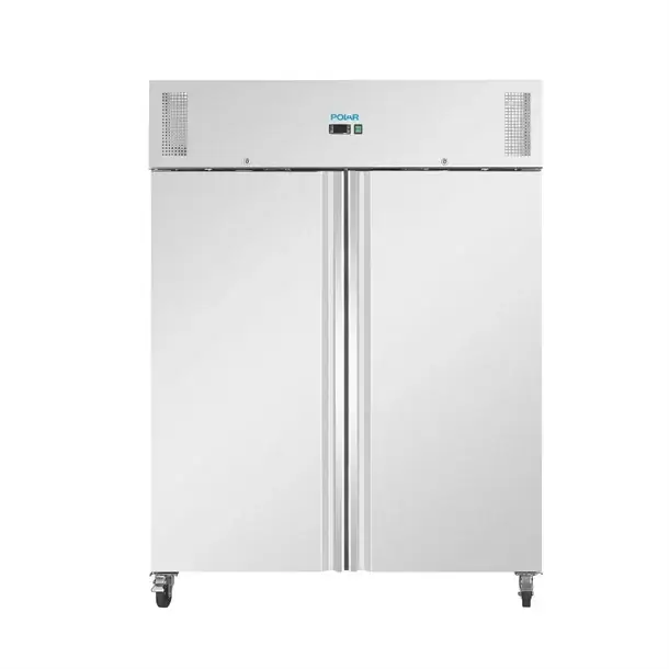 HorecaTraders Dubbeldeurs staande koelkast | 1300L | RVS | GN 2/1 koelkast | A Laatste Kans