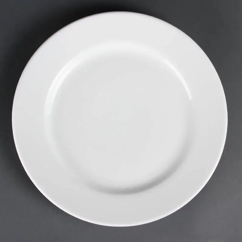 Finale Uitverkoop Olympia Porselein borden met brede rand 31 cm (stuks 6)