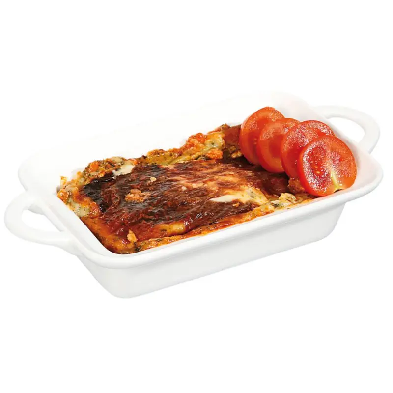 Hendi Porselein Ovenschaal Met Grepen 18,5x26 cm | Per 3 stuks Snelle Levering