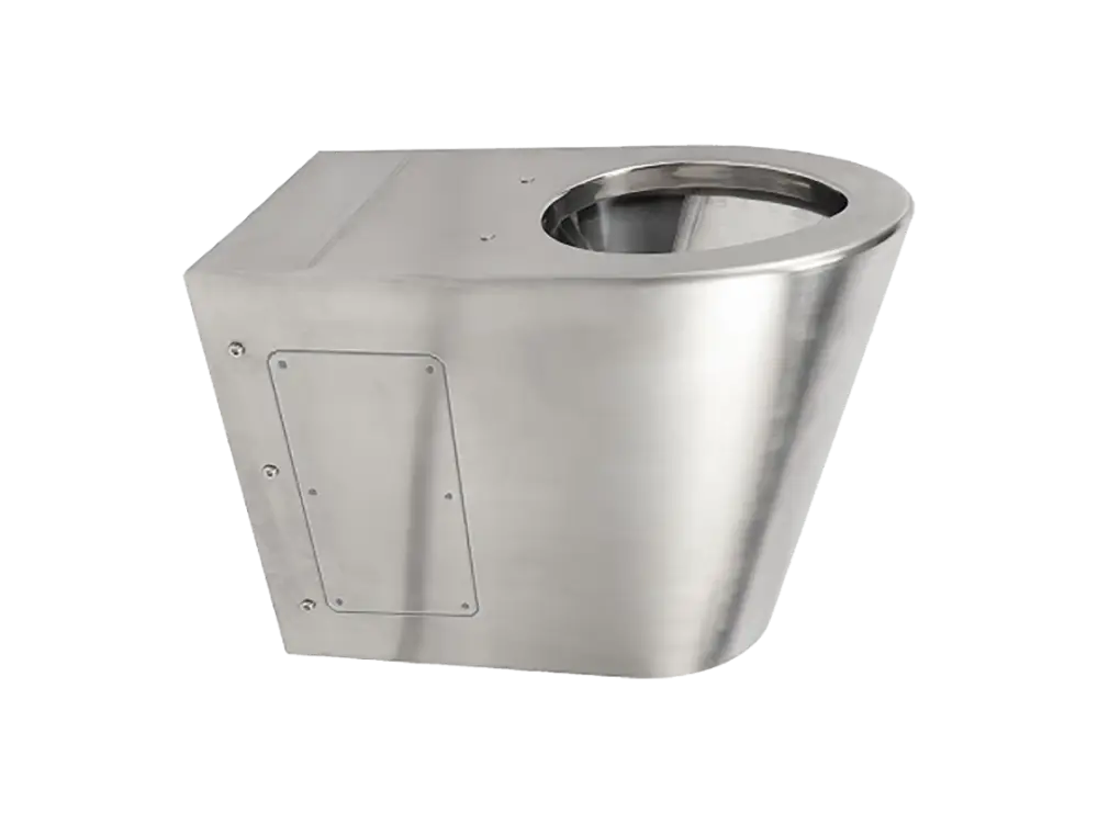 Actieprijs HorecaTraders staand toilet van RVS | 370 x 550 x 400 mm