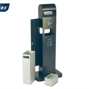 HorecaTraders Staande asbak - 2 Liter + Restafvalbak 8 Liter Express Levering