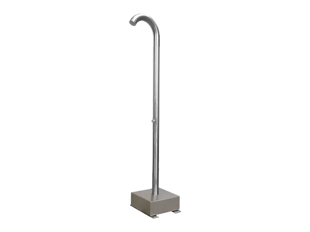 Alleen Vandaag HorecaTraders Staande RVS douche met piëzo bediening – 2200 mm – Geborsteld staal