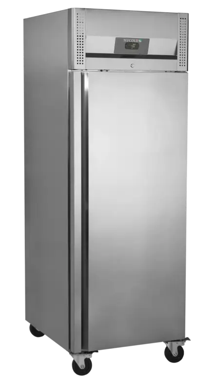 HorecaTraders RVS vriezer | 1 deur | 408 L | -22°C tot -18°C | 70x53,3x150cm | zelfsluitend Direct Verzonden