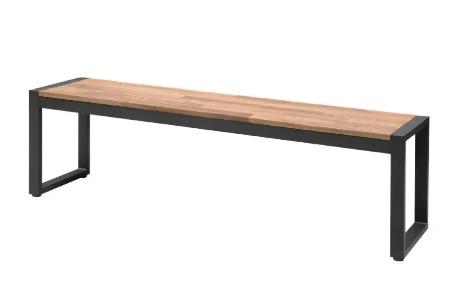 Bolero Stalen en Acaciahouten Industriële Banken (Set van 2) | 160cm Betrouwbaar