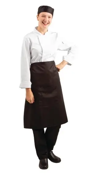 Hoge Kwaliteit HorecaTraders Standaard bistrosloof zwart polykatoen 100(b)x70(l)cm
