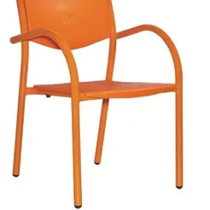 HorecaTraders terrasstoel oranje (8 stuks) Snelle Levering
