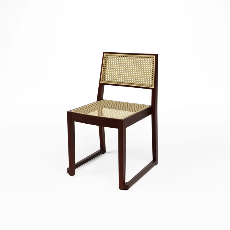Beperkte Voorraad HorecaTraders Stapelbare Horeca Stoel | Walnut | 50x50x84 cm | Set van 4
