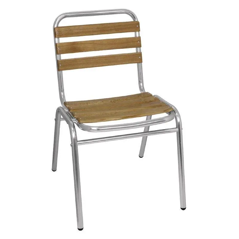 Goedkoop Bolero Stapelbare Hout/Aluminium Stoel | 4 Stuks