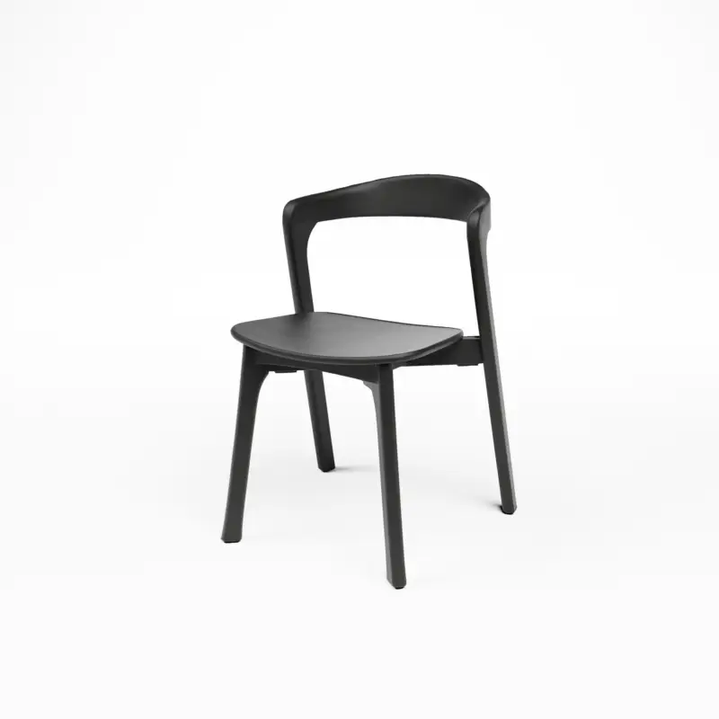 Beste Prijs HorecaTraders Stapelbare Houten Stoel | Zwart | 53,5 × 55 × 80 cm | 4 Stuks