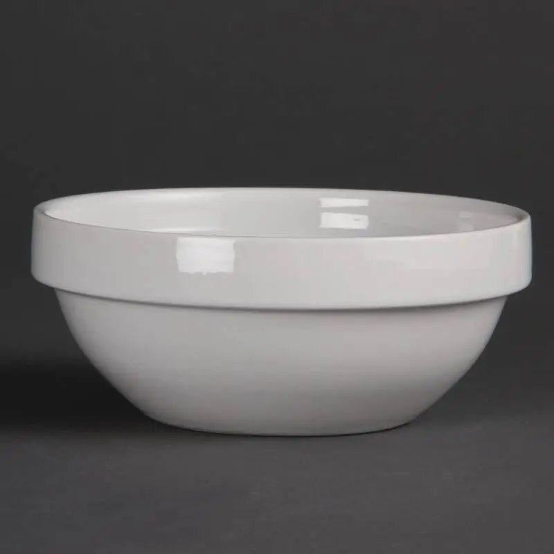 Olympia Stapelbare Porselein Kom Wit 13cm | 12 stuks Flitsaanbieding