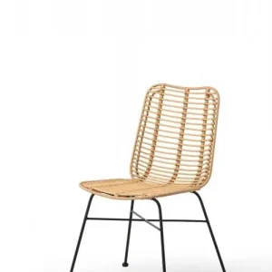 Superprijs HorecaTraders Stapelbare Stoel Palm | PE Rattan | Beige