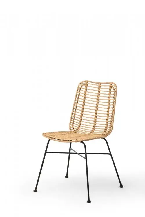 Superprijs HorecaTraders Stapelbare Stoel Palm | PE Rattan | Beige