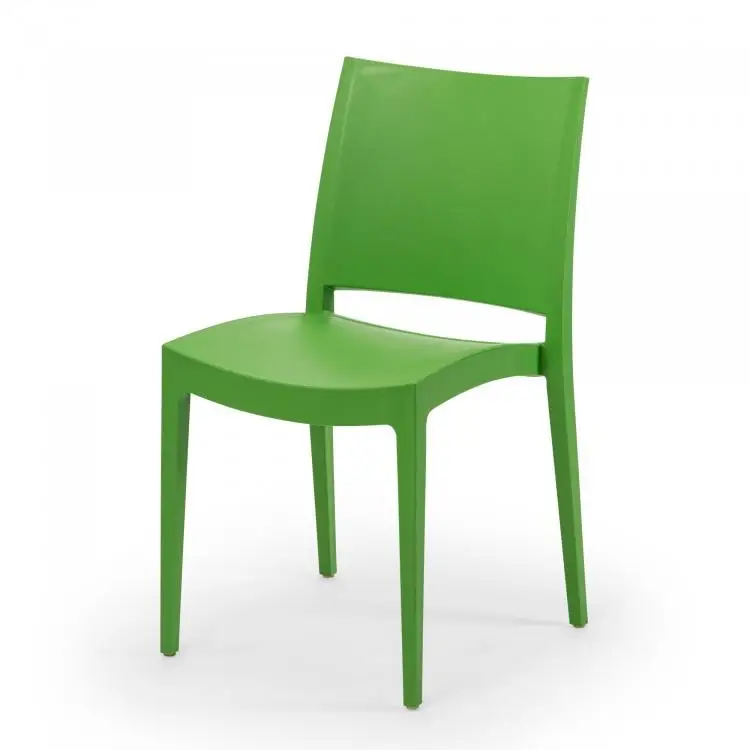 Hoge Kwaliteit HorecaTraders Stapelstoel Jade | Polypropyleen | Limoengroen | 4 stuks