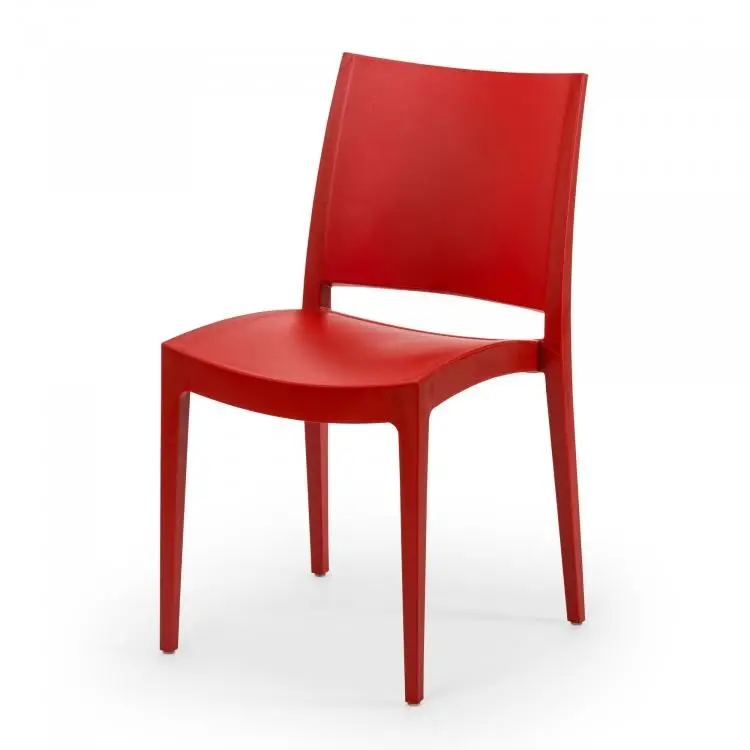 HorecaTraders Stapelstoel Jade | Polypropyleen | Rood | 4 stuks Koop Online