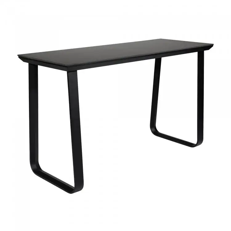 Tijdelijk Beschikbaar HorecaTraders Statafel Salt Grande | Aluminium/Volkern | Zwart | 180x 70 x 110 cm