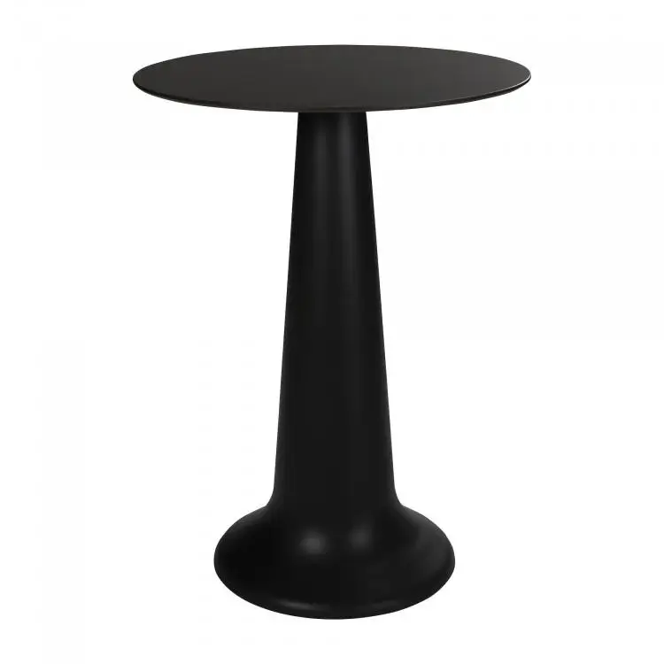 Gecertificeerd HorecaTraders Statafel Vase Party | Polypropyleen/Volkern | Zwart | Ø80 x 110 cm