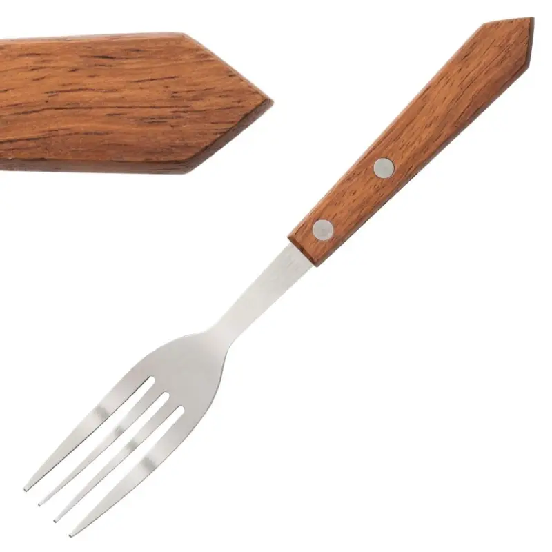 Olympia Steakvork | 12 stuks | Hout | 19 cm Koop Vandaag