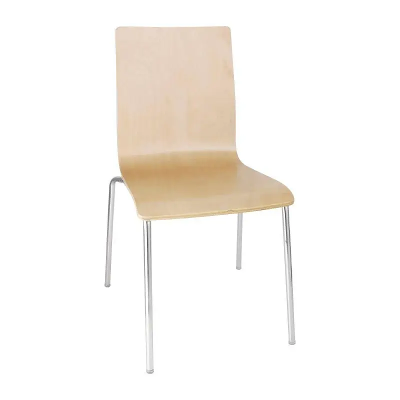 HorecaTraders Stoel zonder Armleuning Beuken look | 4 stuks Seizoensaanbieding