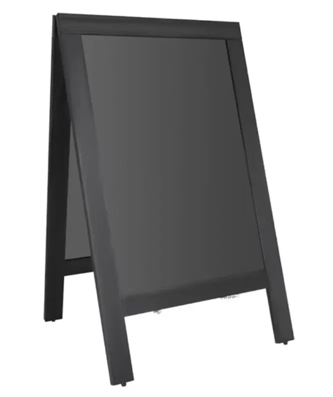 Hoge Kwaliteit HorecaTraders stoepplank zwart houten frame 700x1200mm