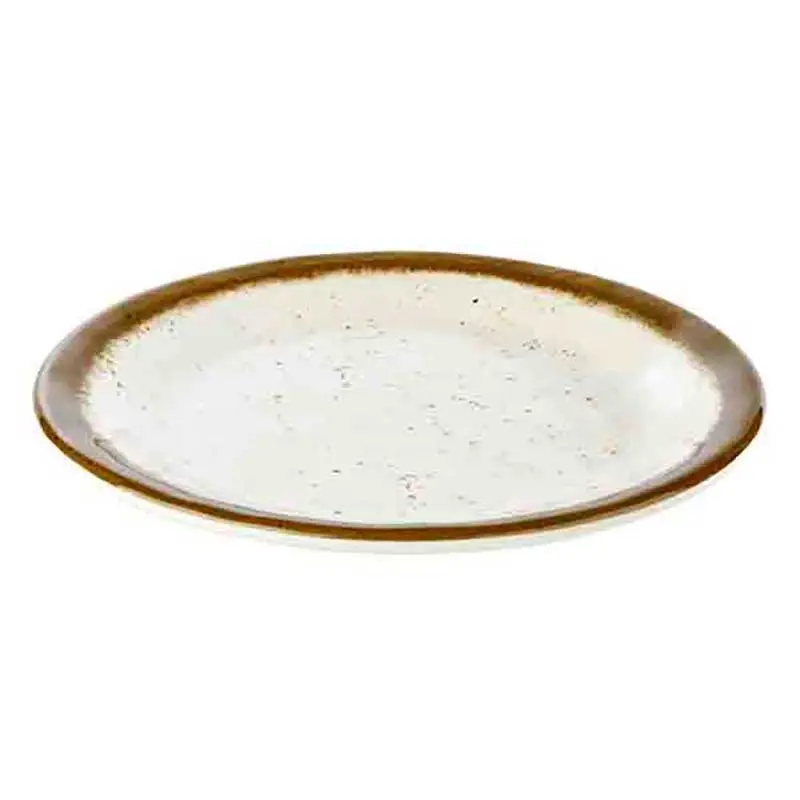 Bestel Nu APS Stone Art Line - Melamine Bord | Wit/Bruin (3 formaten)