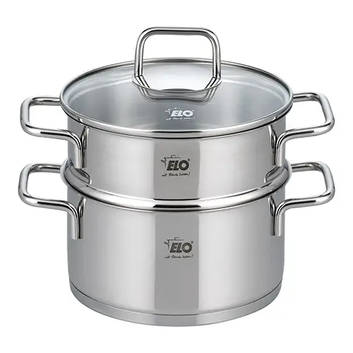 HorecaTraders Stoom-kookpan RVS | Ø18cm | gas, elektrisch, keramisch Bestseller