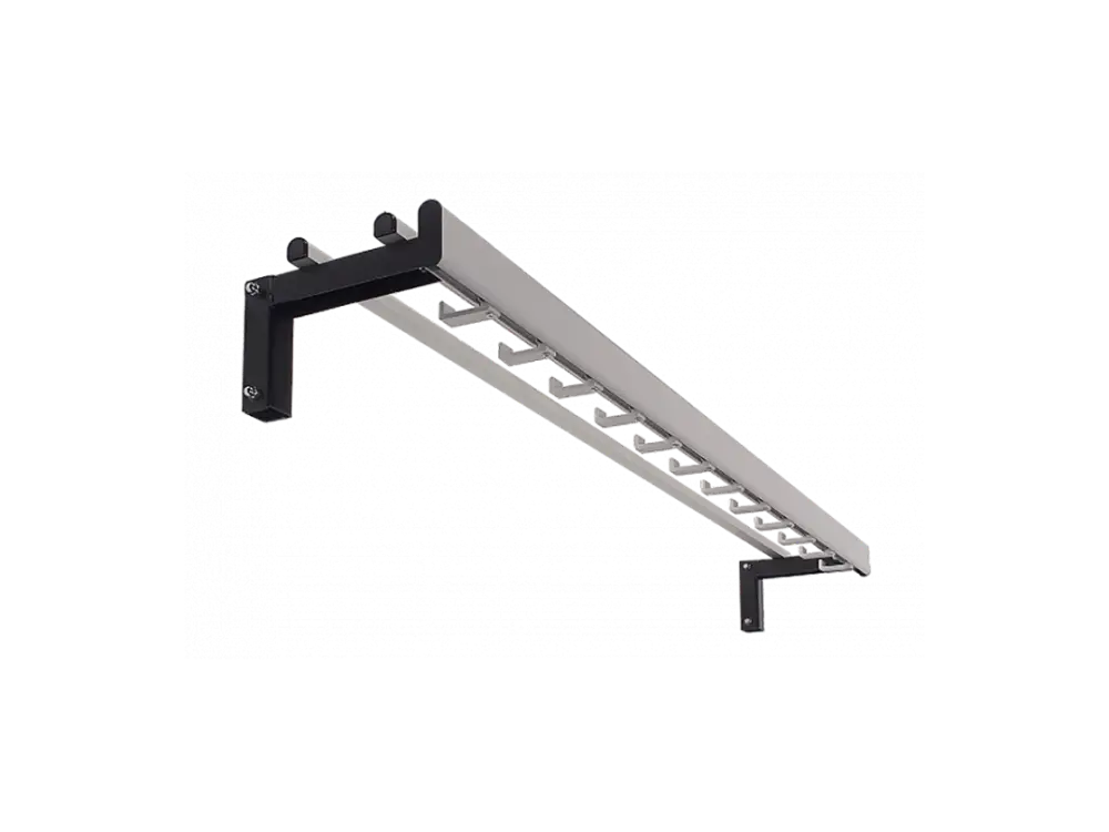 Favoriet HorecaTraders Strip Garderoberek Aluminium 10 haken6 x 20 x 100 cm