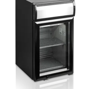 HorecaTraders Tafelkoelkast | Zwart | Glazen Deur | 332 x 423 x 618 mm Populair