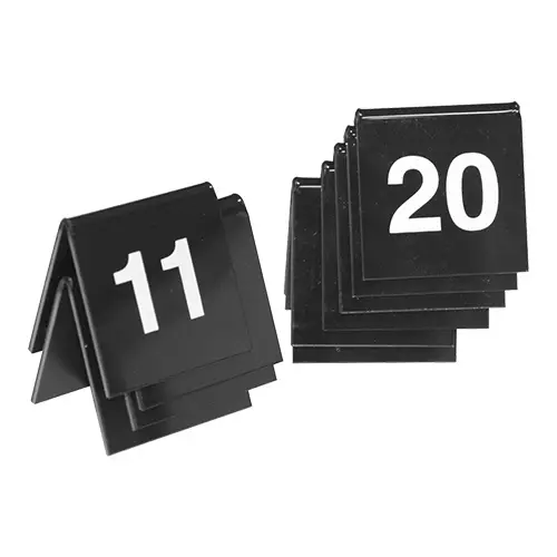 HorecaTraders Tafelbordnummer set | 11~20 | Polystyreen Direct Verzonden