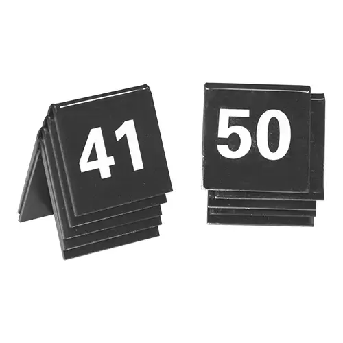 Koop Online HorecaTraders Tafelbordnummer set | 41~50 | Polystyreen