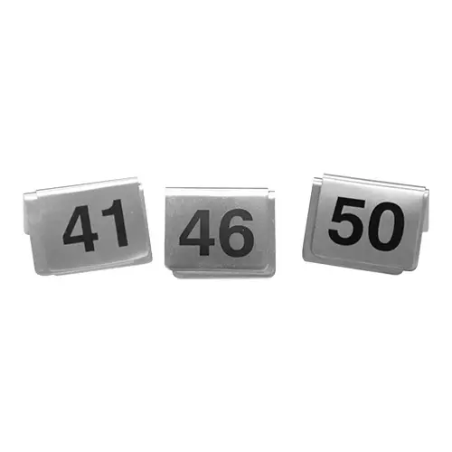 Veilige Betaling HorecaTradersTafelbordnummer set | 41~50 | RVS