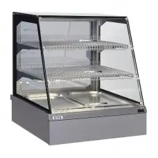 HorecaTraders Tankstation Warmhoudvitrine | Waterlade achterzijde Speciale Aanbieding