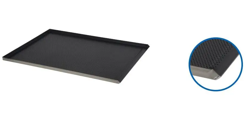 HorecaTraders Geperforeerde Teflon Bakplaatmet Dichte Hoeken | 600 x 400 mm Laatste Kans