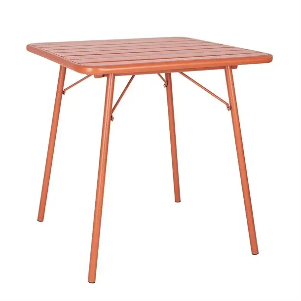 Favoriet Bolero Terracotta vierkante stalen lattentafel | 71(H)x70(B)x70(D)cm.
