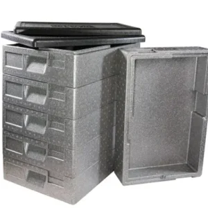 Betrouwbaar HorecaTraders Thermo box set 6 stuks | 2 deksels | GN 1/1 | 80 mm