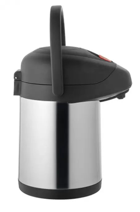 Uitverkoop HorecaTraders Thermoskan | 2,5 Liter |Zwart | RVS | Pomp functie