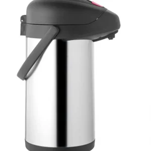 Lage Kosten HorecaTraders Thermoskan | 4 liter |Zwart | RVS | Pomp functie