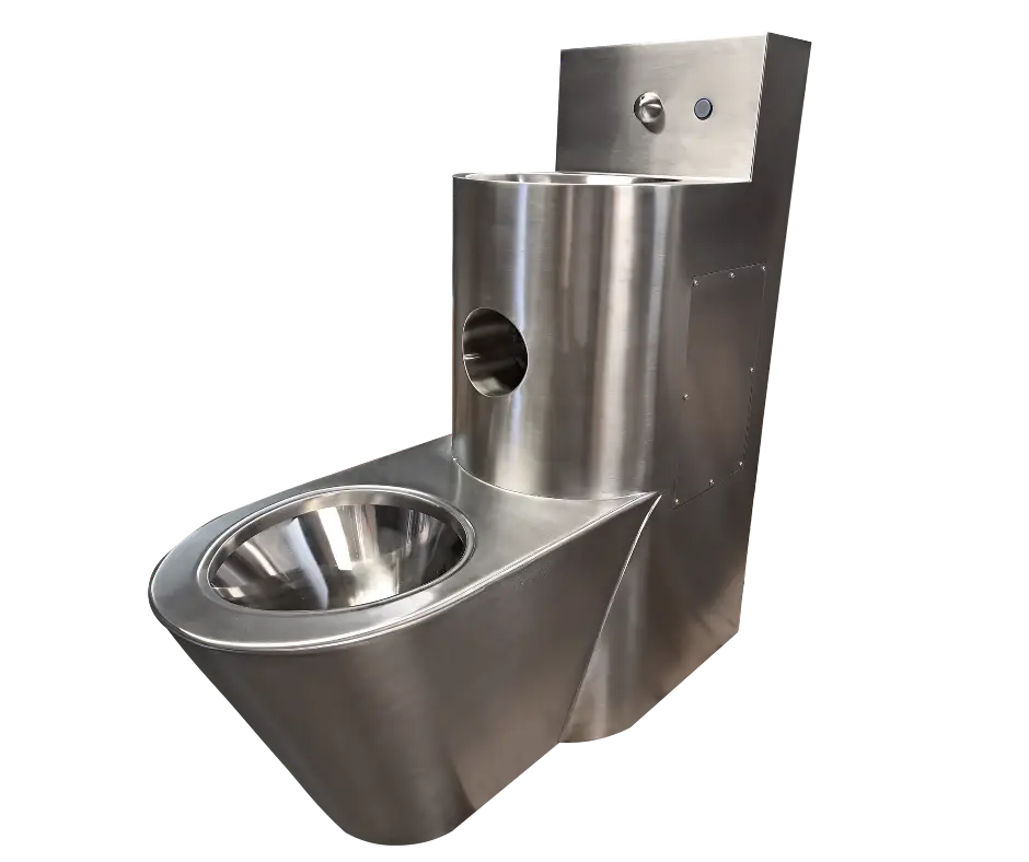 HorecaTraders Toilet- en wastafelcombinatie RVS Seizoensaanbieding