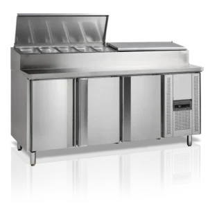 HorecaTraders Toonbank voor sandwichpreparatie GN1/1 | RVS | 2 tot 10 °C | 179,5x71,5x108(h) cm Veilige Betaling