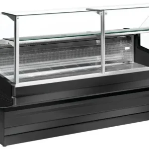 Laatste Versie HorecaTraders Toonbank Zwart Elegance Plus Recht Glas | 4 formaten