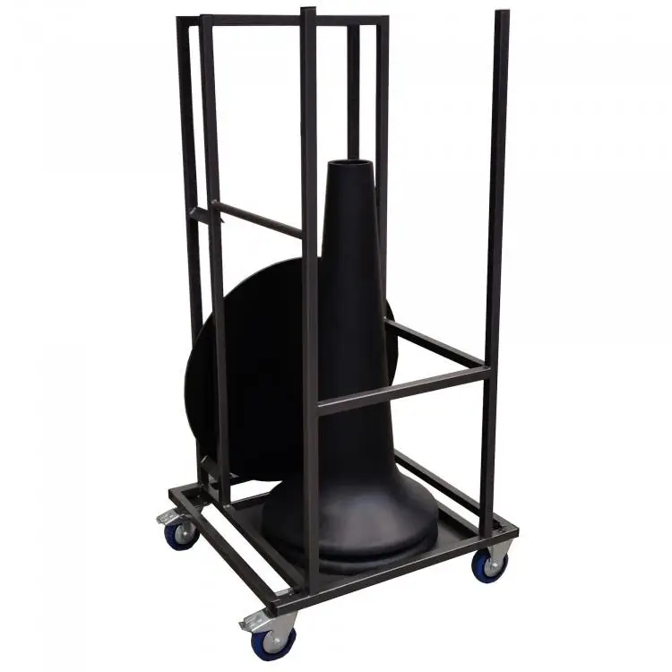 Superprijs HorecaTraders Transportkar Vase | 10 stuks | Hamerslag | 84 x 79 x 173 cm