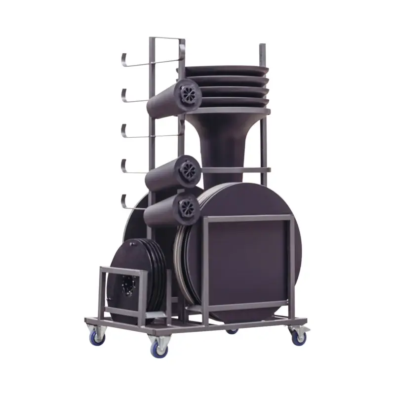 HorecaTraders Transportkar Vase Set | 10 stuks | Hamerslag | 111 x 79 x 173 cm Seizoensaanbieding