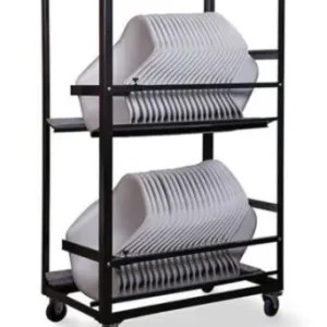 HorecaTraders Trolley Keeve Kuip Armleuning | 120x73,5x(h)195cm | Hamerslag Koopje